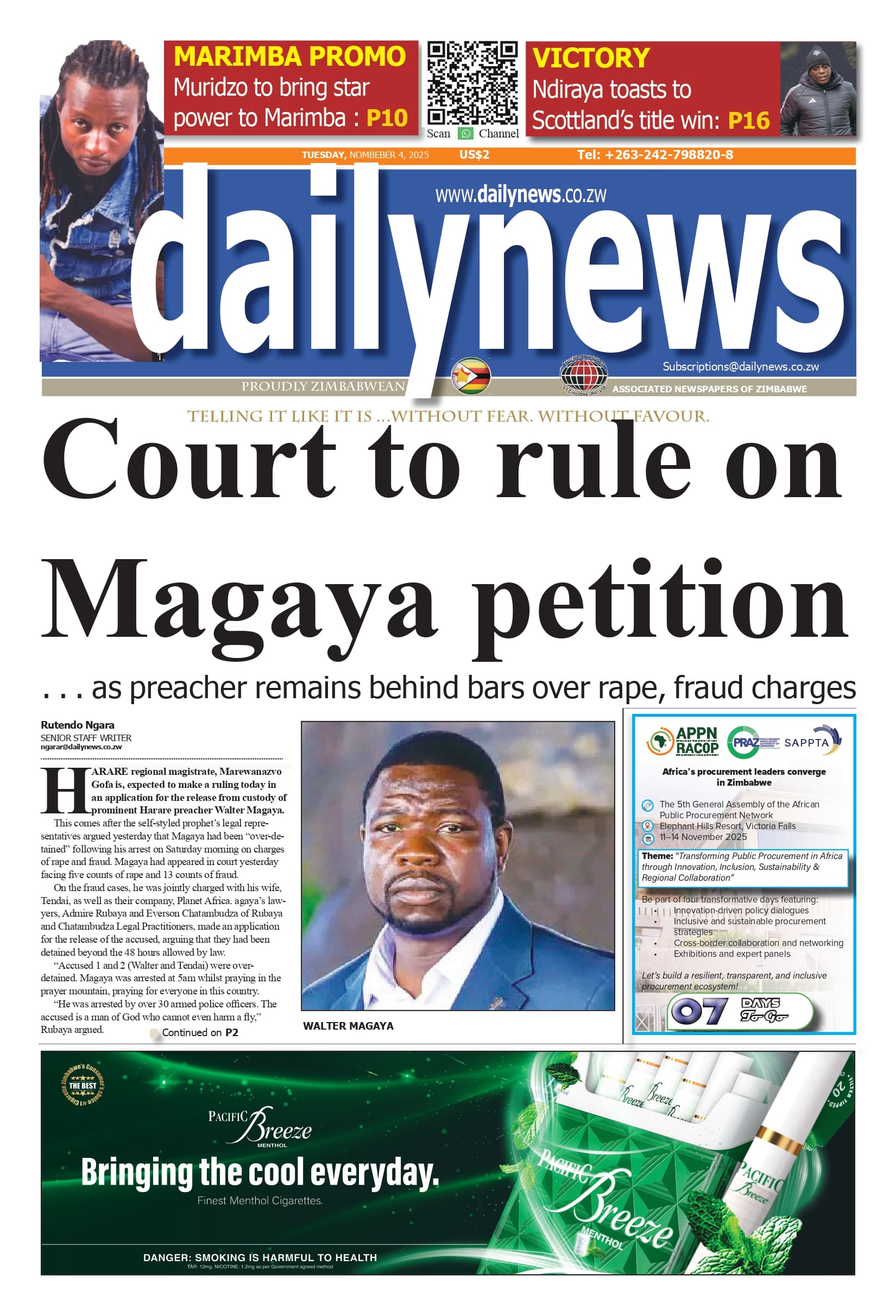 Tuesday 4 November 2025